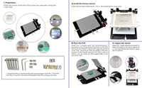 Caja de herramientas con soporte para PCB, espátula para pasta de soldar para impresora de pasta de soldar NeoDen FP2636