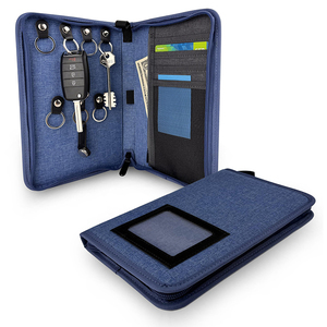 Organisateur de clés de voiture zippé, porte-documents, étui de voyage, sac à fermeture éclair, organisateur de clés portable, cadeau pour agent immobilier - Product Image 1