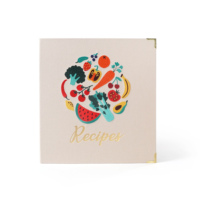 Livre de recettes avec impression personnalisée reliure couverture en tissu feuilles mobiles planificateur de perte de poids quotidienne mensuelle carnet de notes pour femmes