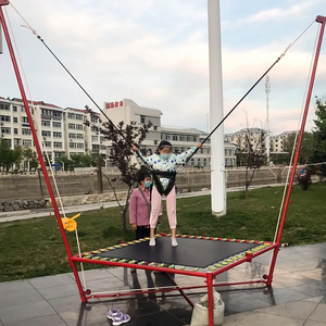 Nhà máy trực tiếp bán phiên bản nâng cấp Bungee nhảy với Rocker và mùa xuân, khung thép <span class=keywords><strong>Trampoline</strong></span> cho trẻ em - Product Image 4