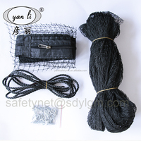 Cage pour chat de renfort de fil d'acier noir de nylon mobile détachable pratique à l'épreuve des UV de vente chaude