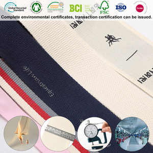 Tùy chỉnh in bông vải cuộn liên màu đôi xương cá Twill Đồng bằng dải dệt 3D Sọc ràng buộc thiên vị Băng hình ống - Product Image 6