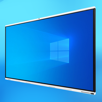 65 75 86 Inci UHD 16:9 Papan Tulis Interaktif Sentuh 40-Titik Kamera 48MP 8-Mikrofon RAM 4GB 32GB Android/Windows Bingkai Aluminium Intel
