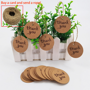 Dropshipping stock Spot all'ingrosso in fabbrica carta regalo rotonda carta Kraft grazie per aver sostenuto il mio piccolo biglietto da visita - Product Image 1