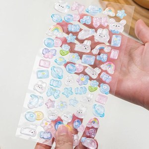 OEM Manufacturer 3D Raised Cartoon <b>Bubble</b> Sticker Colorful Embossed DIY Craft Sticker for <b>Kids</b> Scrapbook Decoration - Product Image 3