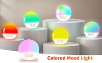 Réveil RVB Sunrise Lumière de réveil avec Sunrise Lampe de chevet colorée Sunset Night Light Radio FM Horloge Lumières naturelles