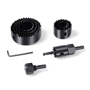 Jeu de scies cloches noires revêtues pour la découpe de métaux, avec foret et clé hexagonale pour le bois et le métal - Product Image 1