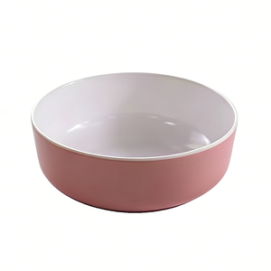 Tazón hondo <span class=keywords><strong>de</strong></span> melamina <span class=keywords><strong>de</strong></span> 6 pulgadas, bicolor, salmón/blanco, para pasta, sopa, fideos y ensalada. - Product Image 2