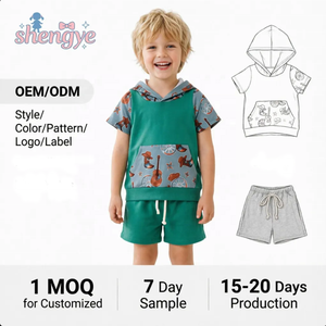 Set Lounge 2 Pezzi in Bambù DH ODM Personalizzato, Stile Aderente a Maniche Corte per Bambini, Pantaloncini Morbidi, Abbigliamento da Esterno - Product Image 6