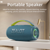 Zealot P11 RGB LED Enceinte en plastique avec batterie rechargeable, puissance de sortie 50W pour home cinéma et utilisation en extérieur