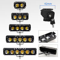 Projecteurs LED T-BULL CBLM transfrontaliers pour moto, conversion stroboscopique, faisceau haut/bas, jaune/blanc, 4 lentilles, compact, haute intensité