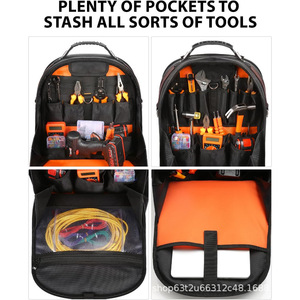 Ba lô chống thấm nước nhiều túi Xây Dựng & thợ điện Công cụ công việc lưu trữ túi cho nam giới' - Product Image 2