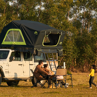 Палатка на крышу автомобиля Wild Land Family, жесткий корпус, на 4 человека, большая, водонепроницаемая, для внедорожников 4x4 и грузовиков, для кемпинга и путешествий
