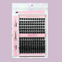 Cils en grappe DIY Ocean Breeze Pale 44D D Curl 9-14mm Bleu Aqua Transparent Légers et Aériens Effet Vent de Mer Surf Décontracté Quotidien