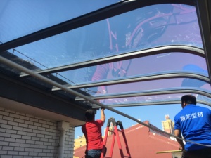 Auvent de terrasse en polycarbonate léger et facile à installer, auvent de balcon <span class=keywords><strong>pour</strong></span> auvents extérieurs résidentiels - Product Image 2