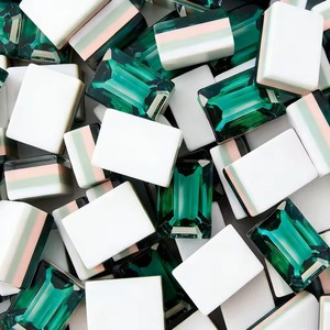 En Stock: Juego de Fichas de Mahjong de Acrílico de Cuatro Capas, Personalizado, de Lujo y Ecológico, Fichas de Mahjong Americanas, Color Verde Esmeralda, Grabadas, para Juego de Fiesta - Product Image 4