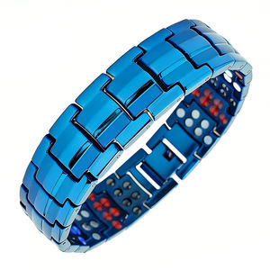 Bracelet en acier titane pour homme Bio Bracelet avec plaqué <span class=keywords><strong>or</strong></span> et bracelet Elements -ion 4 en 1 - Product Image 6