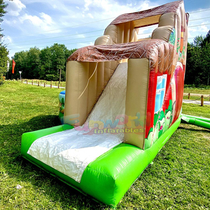 Chateau gonflable kids outdoor bounce <b>house</b> <b>inflatable</b> chalet playground forest cabin bouncy castle with slide - Product Image 5