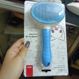 Cepillo Quitapelos para Perros y Gatos, Peine <span class=keywords><strong>de</strong></span> Acero Inoxidable para Aseo y Cuidado <span class=keywords><strong>de</strong></span> Mascotas, Cepillo Autolimpiante para Perros <span class=keywords><strong>de</strong></span> <span class=keywords><strong>Pelo</strong></span> Largo - Product Image 6