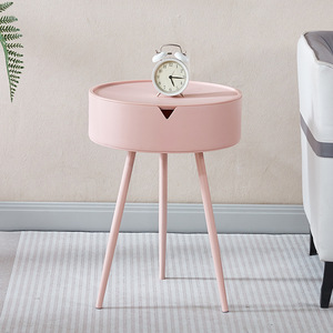Mesa de centro sencilla de plástico con función de almacenamiento, mesa redonda de té de moda para dormitorio y sala de estar, venta al por mayor - Product Image 4