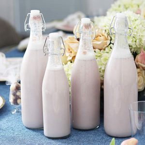 Logo personnalisable Pratique En Acier Inoxydable Fil Scellé Anti-Fuite <span class=keywords><strong>Bouteille</strong></span> En Verre Swing Top Couvercle Boissons Aliments Huiles Usage <span class=keywords><strong>Cuisine</strong></span> - Product Image 4