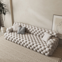 AOMISI CASA Canapé sectionnel moderne nordique de luxe en tissu velours pour hôtel Bar Lobby Design personnalisé Ensemble de canapés à boutons de luxe