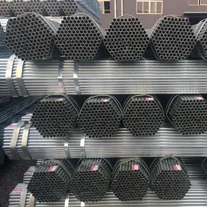 BS1387/ASTM A500 Galvanized Hollow Steel Pipe A36/A53/MS ERW API Certified Standard Round Section For Hydraulic Applications