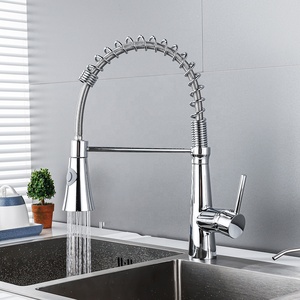 Sanitary Ware Modern High Pull Down Mixer Tap Brass Single Lever Pull Out Spring Commercial Kitchen AT9268-DX Kitchen - Product Image 4
