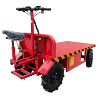 Carro Eléctrico de Plataforma Plana con Certificación CE para Uso en Almacenes y Obras de Construcción, Equipado con Barandillas, Personalizable, OEM, ODM