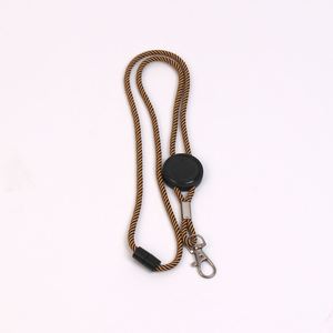 Best Selling Polyester Round Braided <b>Lanyard</b> Adjustable Custom Logo <b>Phone</b>/ID Neck Strap With Metal Clasp - Product Image 1
