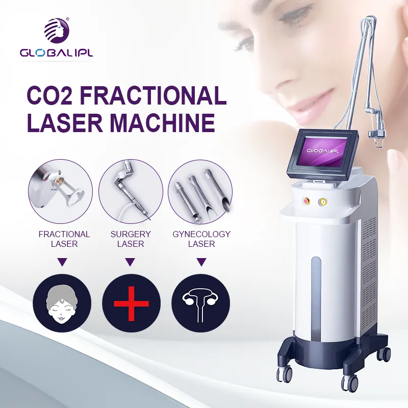 Skin rejuvenation RF laser device Multiple treatment parameters Remove acne Safe and painless co2 laser machine for skin