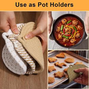 Posavasos Redondos Reutilizables y Duraderos de Poliéster y Algodón, 300 mm de Diámetro, Diseño Contemporáneo para Encimeras de Cocina y Mesas de Comedor - Product Image 6