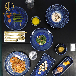 Vajilla de Porcelana de Grado Alimenticio, Plato para Salsa de Pasta Azul de 9/11 Pulgadas para Restaurante, Vajilla Comercial - Product Image 5
