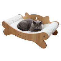 Canapé pour chat en peluche blanche, canapé moelleux pour chat, canapé pour animaux de compagnie, confortable et chaud, pour chatons, pour la maison, pour la chambre à coucher