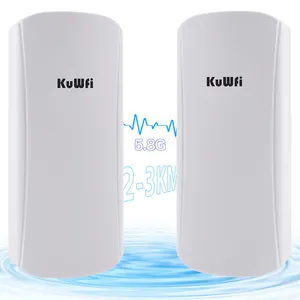 IP65 5Ghz WiFi Bridge CPE 11ac 450Mbps Outdoor Jaringan jembatan 12Dbi Point to Point Wireless Bridge untuk WiFi meliputi