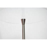 Lucite acrylique clair Podium chaire pupitre plate-forme de podium incurvée partie centrale acrylique est faite de podium en plexiglas en acier