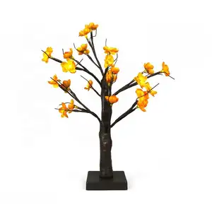 led artificial bonsai tree branches simulate yellow flower tree lights battery powered glow