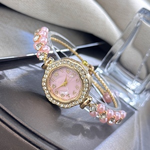 Nouvelles montres pour <span class=keywords><strong>femmes</strong></span> avec mouvement à quartz, motif tournesol, entièrement serties de perles et de diamants - Product Image 6