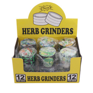 国境を越えたホットセール 40MM 亜鉛合金製 全面UV印刷 グラインダー 喫煙具 在庫あり クリエイティブなフラット4層ポータブル - Product Image 5