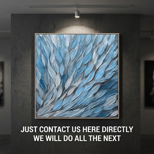 Arte Astratta 3D Dipinta a Mano su Tela per Decorazione di Hotel <span class=keywords><strong>e</strong></span> Progetti di Ospitalità, Arte Murale di Lusso per Interni Commerciali - Product Image 1