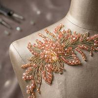 Großhandel Rosen-Pfirsich AB Kristall Bicone Strass 4mm Facettierte Aufnäh-Glasperlen für Kleidung Stickerei Schmuck DIY
