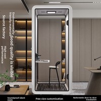 Cabine insonorisée mobile moderne et minimaliste SP300 pour bureau, salle de réunion, cabine téléphonique, pod silencieux, studio d'enregistrement, pod pour piano/batterie