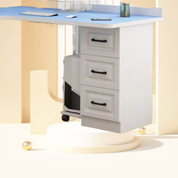 Bureau d'angle combiné avec bibliothèque, bureau d'étude en bois massif, bureau d'ordinateur avec tiroir latéral, table d'apprentissage simple pour la chambre à coucher
