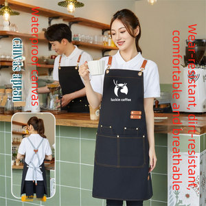 Tùy chỉnh vải tạp dề, nhà bếp không thấm nước có thể điều chỉnh, bồi bàn tùy chỉnh công cụ chống thấm nước có thể giặt, thợ mộc và Barista tạp dề - Product Image 6