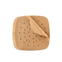 Feuilles de papier personnalisées imprimées pour friteuse à air, non blanchies, antiadhésives, résistantes à la graisse, pour cuiseur vapeur, 8,5 pouces, en vrac, taille personnalisée