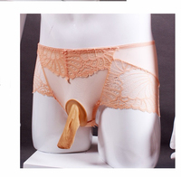 Caleçons sexy en dentelle pour hommes, ultra-fins, respirants, en maille, sans couture, transparents, avec poche, style bikini, taille basse, vente chaude