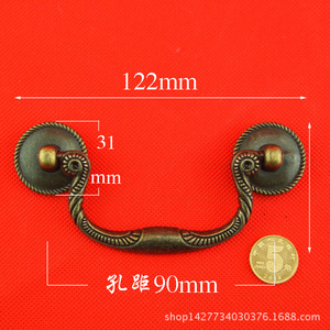 <b>Antique</b> Style Drawer Handle Alloy 122mm European Design Bar Shape Durable Furniture Handle - Product Image 1