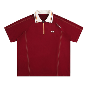 <span class=keywords><strong>Polo</strong></span> a Maniche Corte da Uomo con Ricamo 3D, Design Geometrico e Color Blocking, Alta Qualità, Vendita all'Ingrosso - Product Image 2