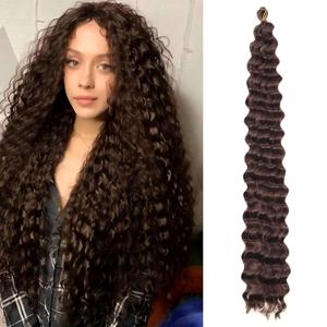 Extensiones <span class=keywords><strong>de</strong></span> Cabello Sintético Rizado <span class=keywords><strong>de</strong></span> 20-30 Pulgadas, Ondulado Profundo, Ondulado Oceánico, para Mujeres Afro-Latinas - Product Image 2