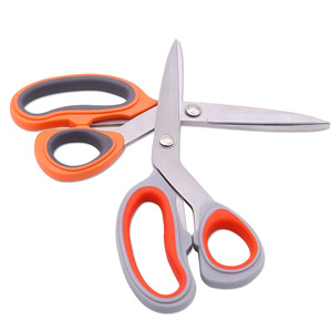 Stainless Steel Tailor <b>Scissors</b> Orange Color Straight Head Home <b>Sewing</b> <b>Scissors</b> Household Use - Product Image 2
